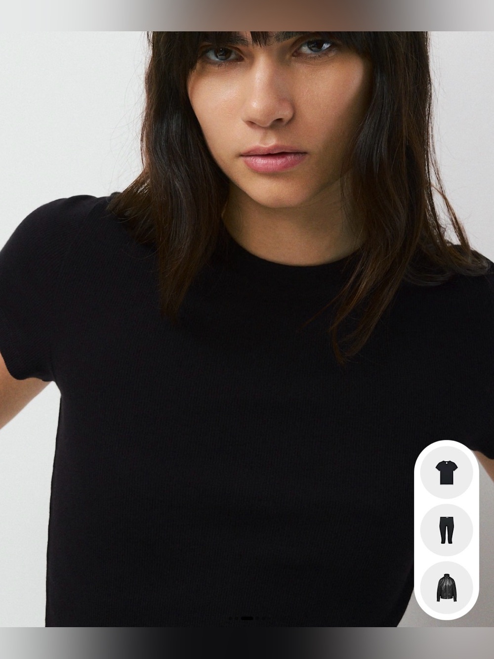 Aritzia homestretch tshirt black size small